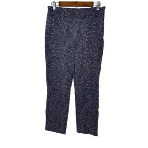 Counterparts slacks pants trousers women's 12 periwinkle paisley violet pull on